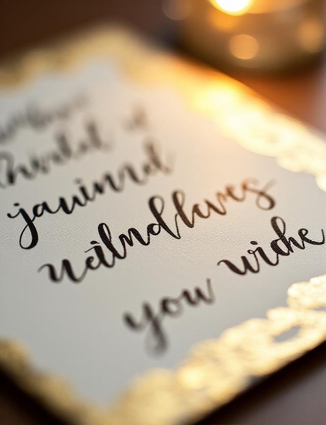 Luxury event stationery with gold leaf and fine calligraphy details